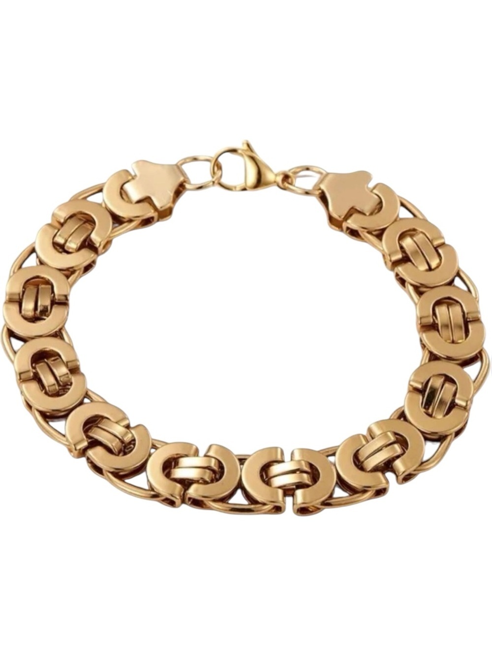 18K Gold Plated Byzantine Chain Bracelet